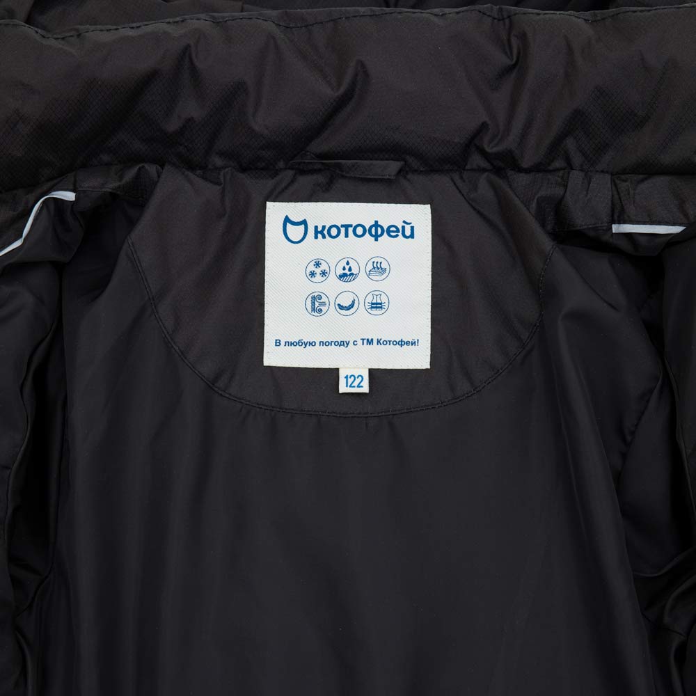 07858011-41 Пальто-пуховик для девочки черный, все фото 4