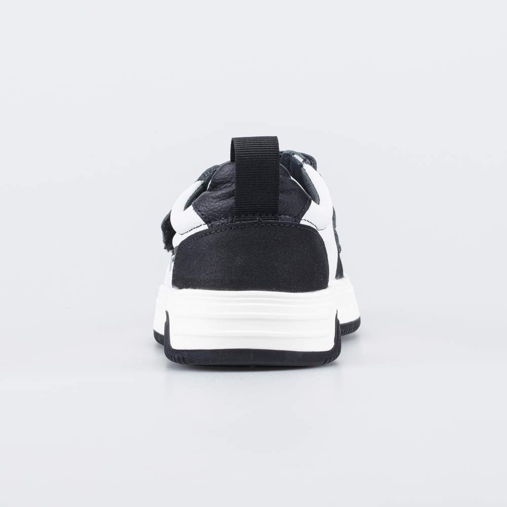 532324-21 Кожаные полуботинки на липучках черно-белый, все фото 5