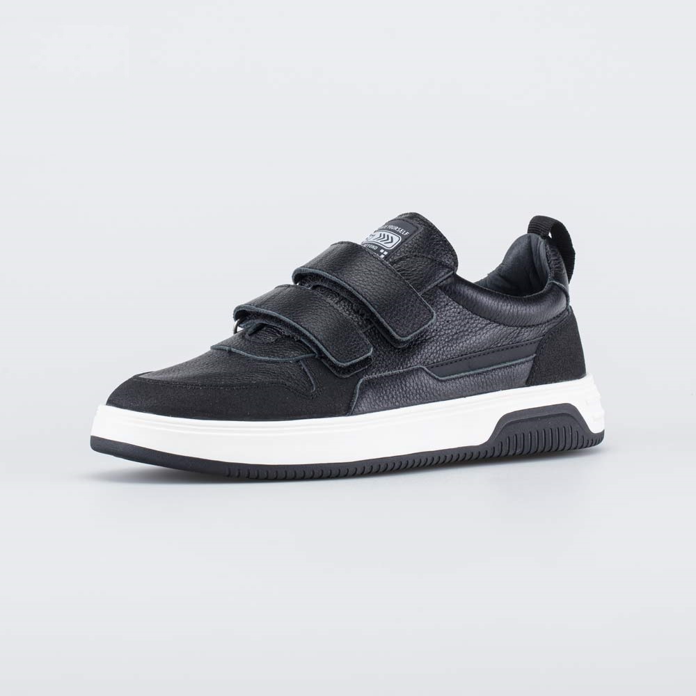 532324-23 Кожаные полуботинки на липучках черный, все фото 1