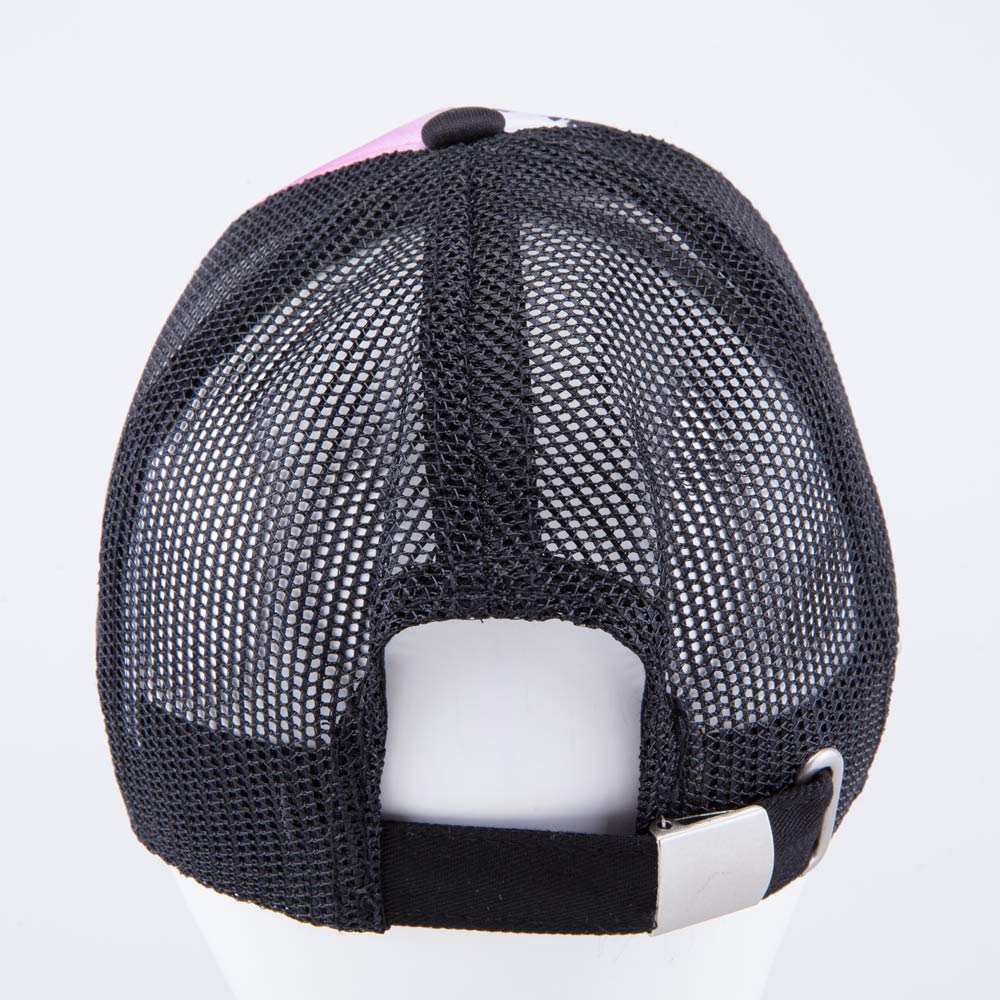 07809044-40 Кепка-бейсболка с сеткой для девочки Пальмы черный-розовый, все фото 4