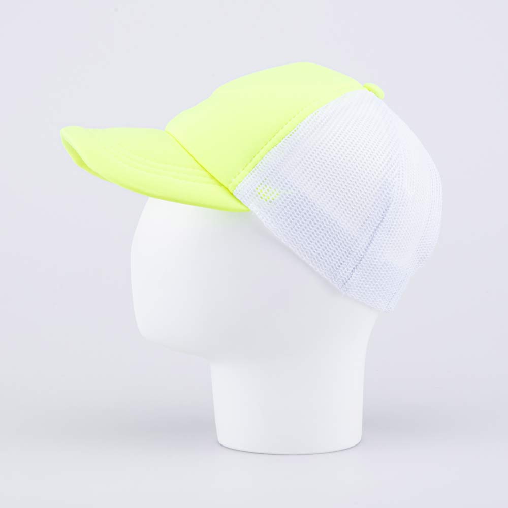 07809046-40 Кепка-бейсболка с сеткой для девочки неоновый-желтый, все фото 2