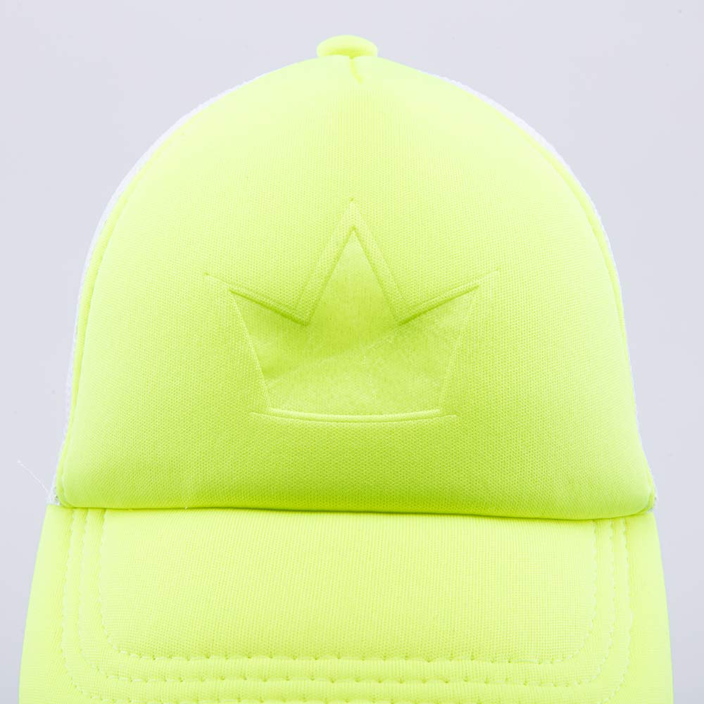 07809046-40 Кепка-бейсболка с сеткой для девочки неоновый-желтый, все фото 3