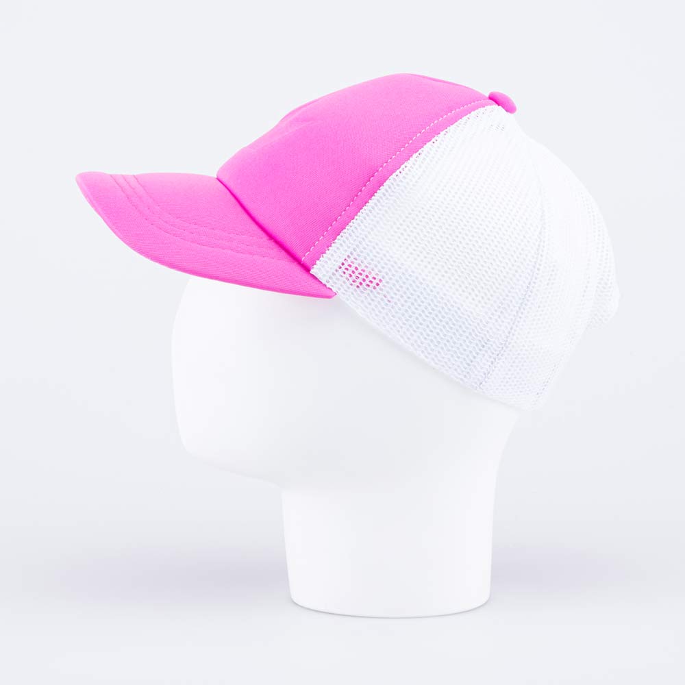 07809047-40 Кепка-бейсболка с сеткой для девочки розовый-белый, все фото 2