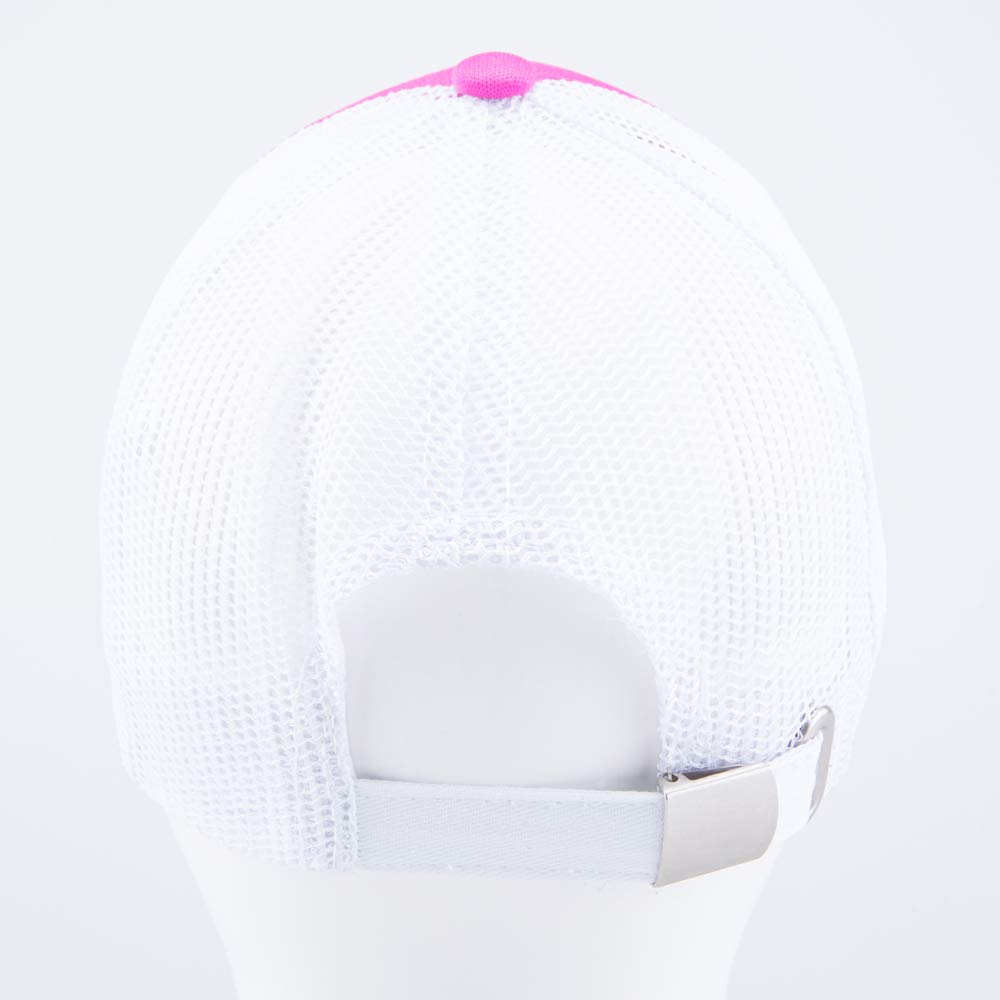 07809047-40 Кепка-бейсболка с сеткой для девочки розовый-белый, все фото 4