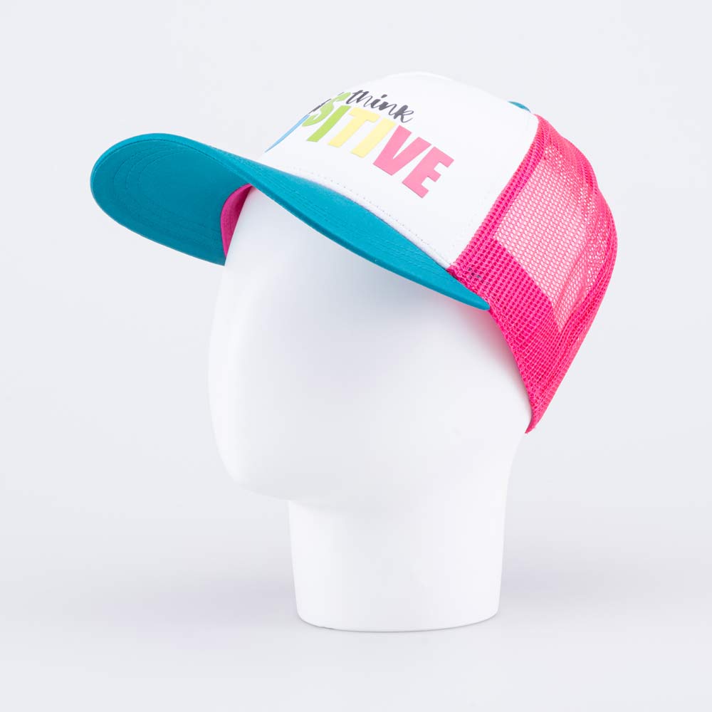 07809052-40 Кепка-бейсболка с сеткой для девочки розовый-белый, все фото 1