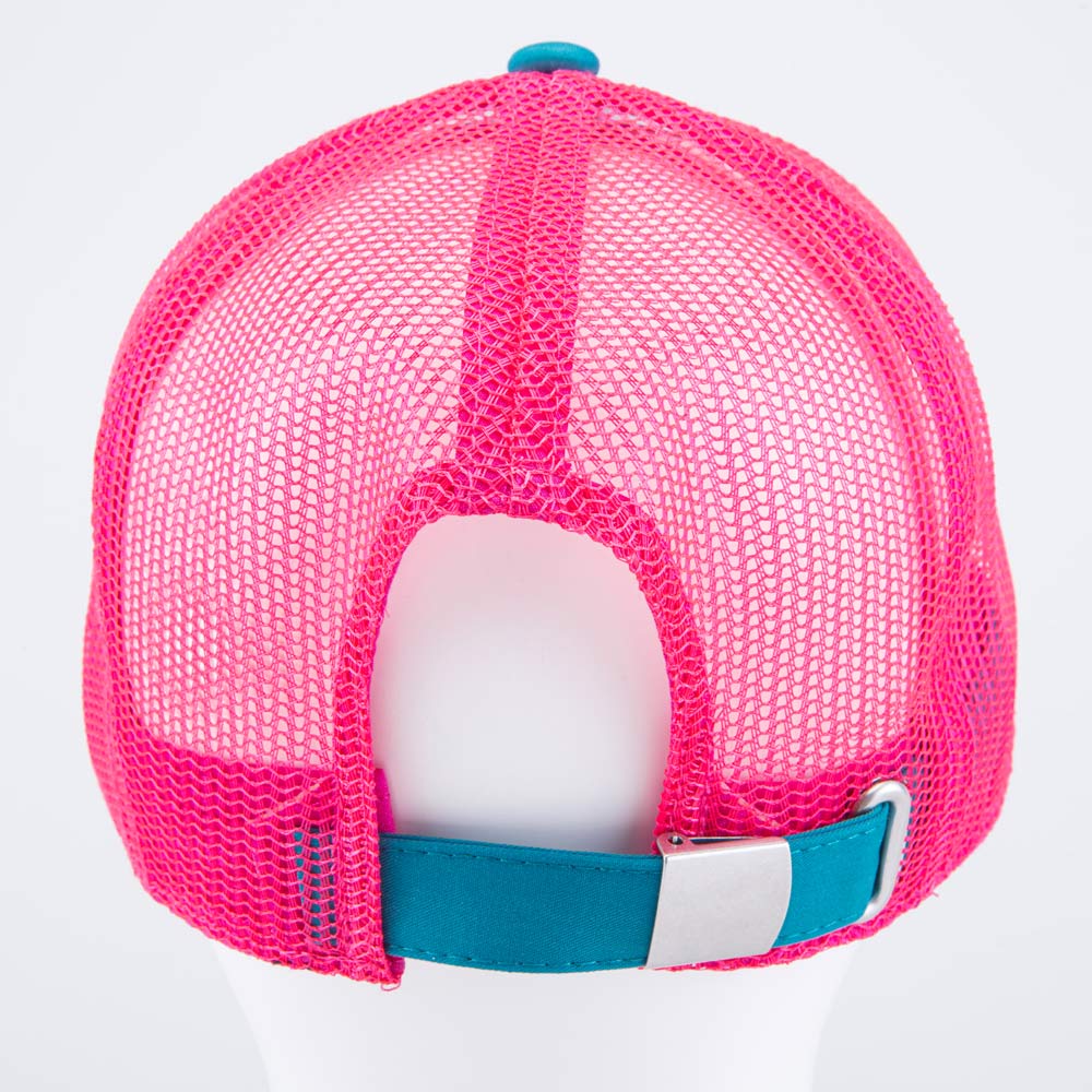 07809052-40 Кепка-бейсболка с сеткой для девочки розовый-белый, все фото 4