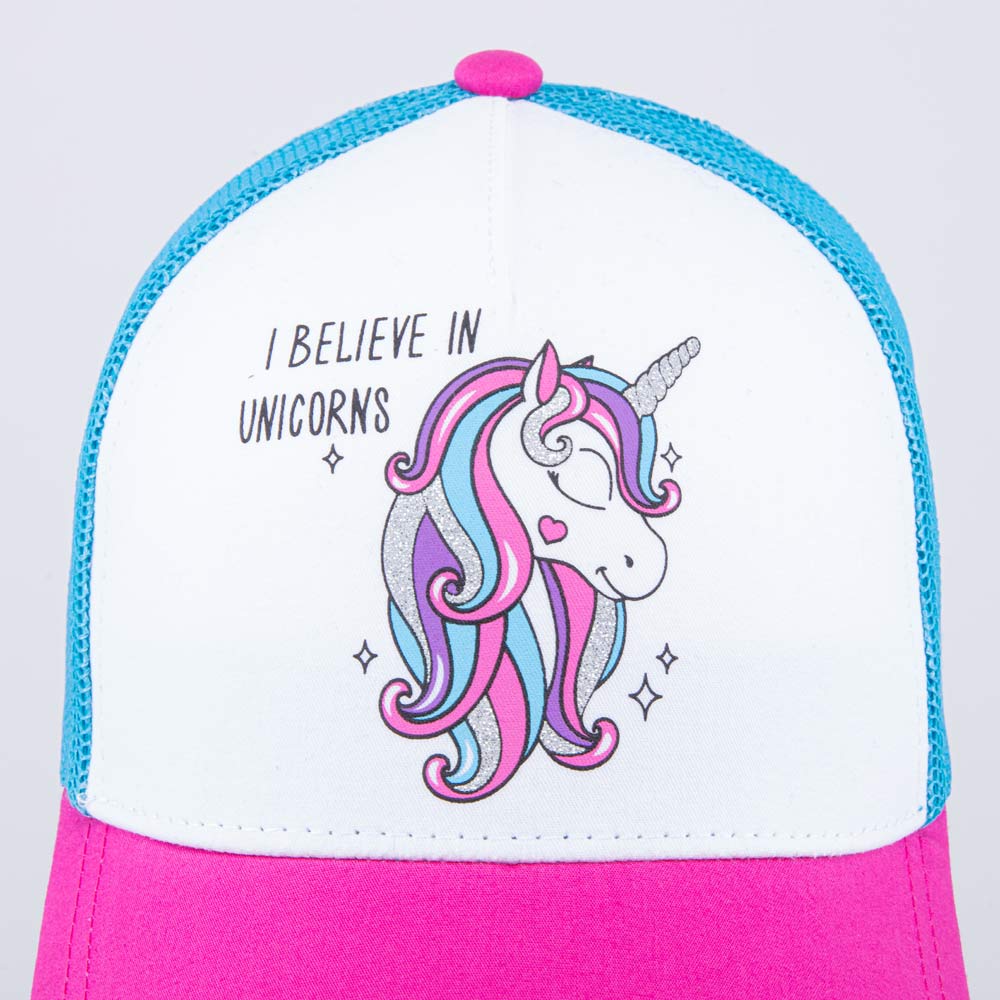 07809058-40 Кепка-бейсболка с сеткой для девочки Единорог, все фото 5