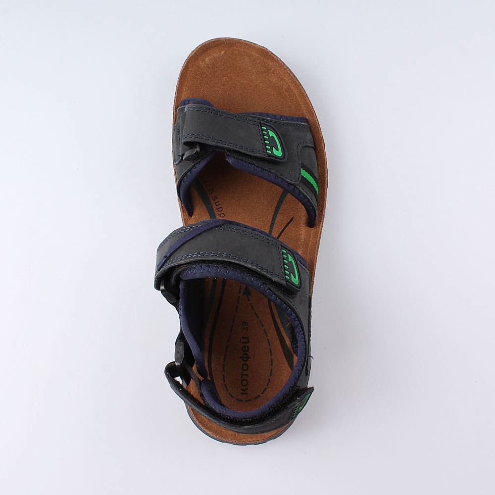 722005-76 Сандалии из натурального нубука для мальчика, все фото 4