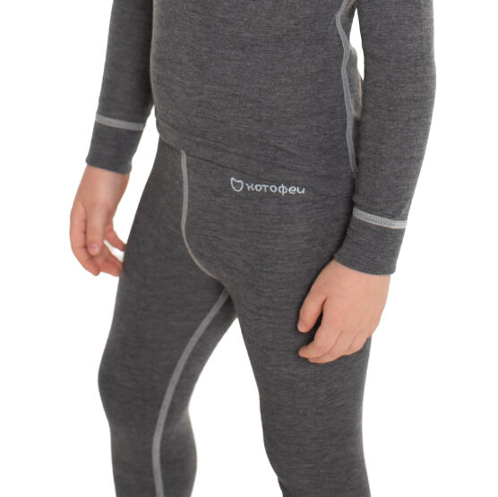 07033009-40 Термоштаны детские КОТОФЕЙ Комфорт темно-серый, все фото 8