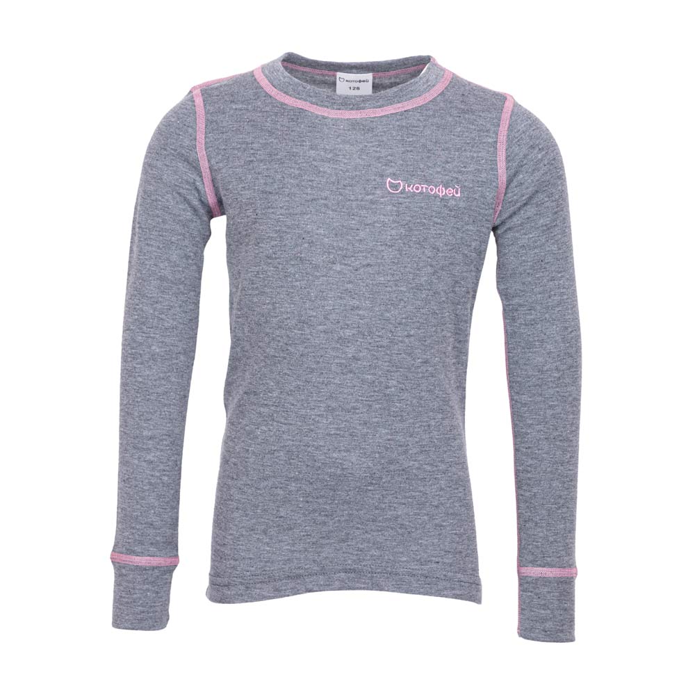 07802007-40 Лонгслив для детей и подростков КОТОФЕЙ Комфорт серый, все фото 1