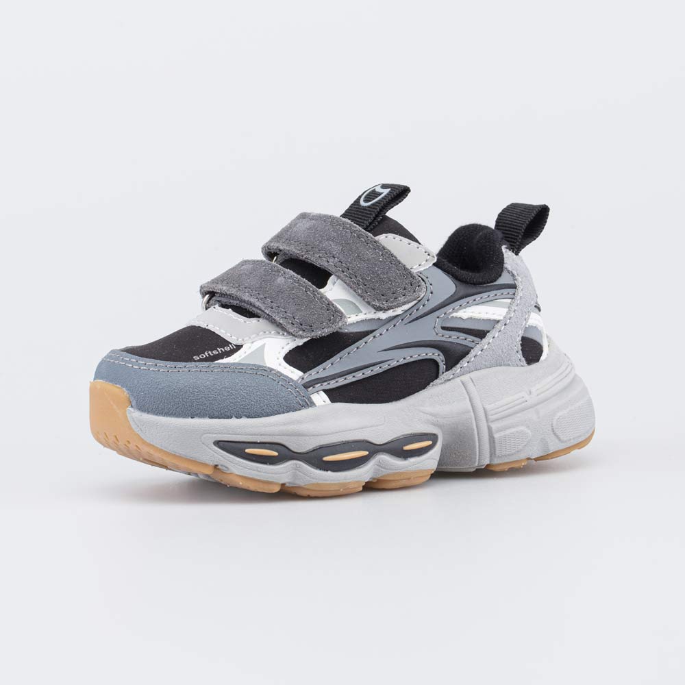 144281-12 Серые кроссовки с LED и Softshell, все фото 1