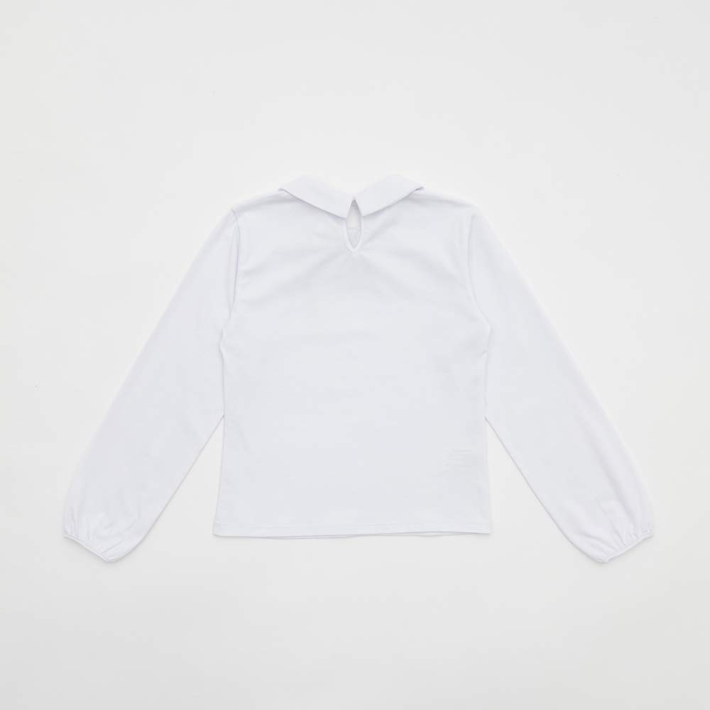 07867014-60 Блузка для девочки с длинным рукавом белый, все фото 2