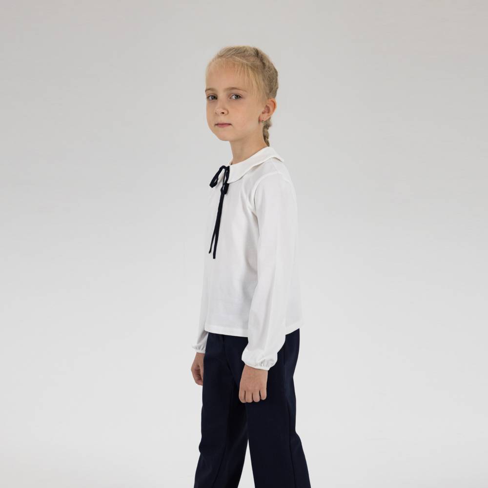 07867014-60 Блузка для девочки с длинным рукавом белый, все фото 4