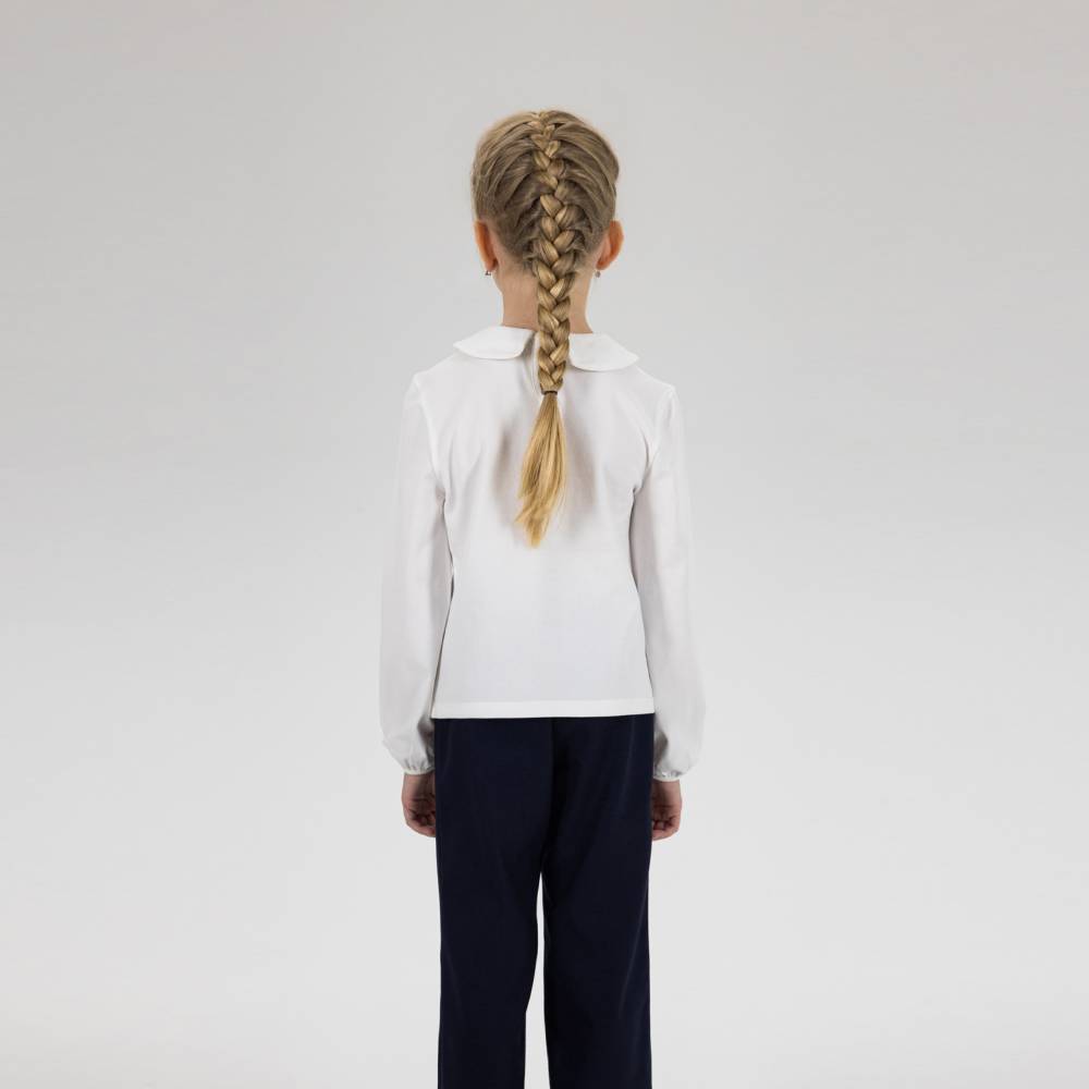 07867014-60 Блузка для девочки с длинным рукавом белый, все фото 5