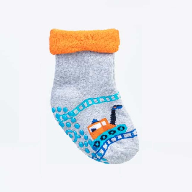 07742352-40 Носки детские с тормозами махровые бульдозер, все фото 1