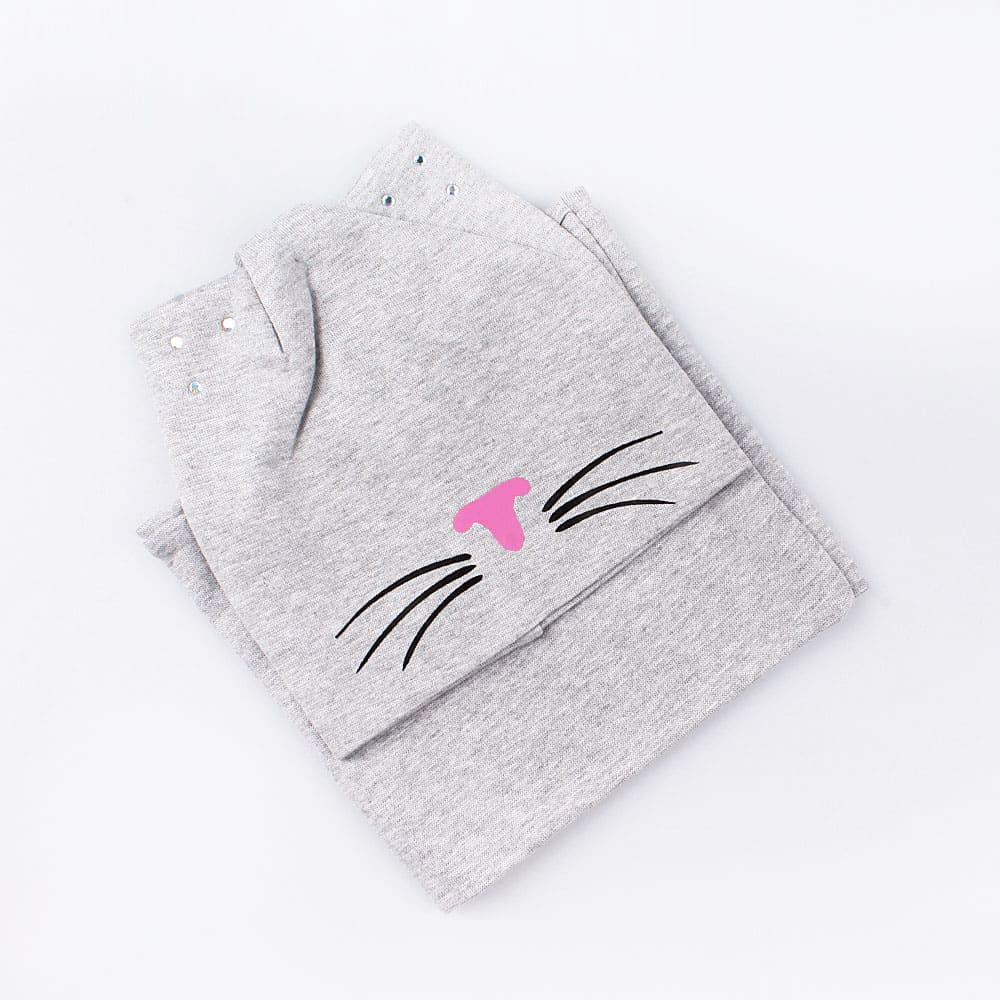 07811156-40 Шапка+снуд на весну, 95% хлопок, серый, все фото 1