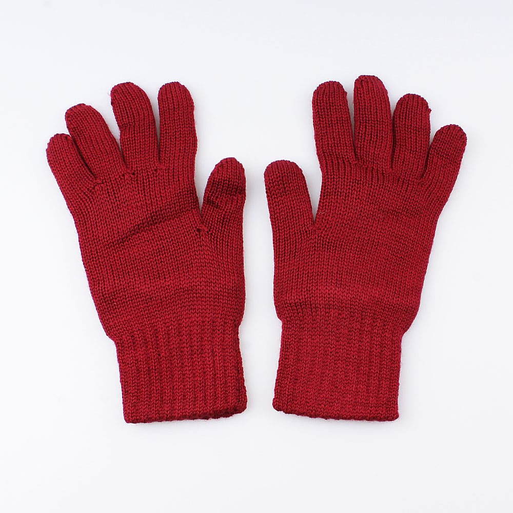 07022147-40 Перчатки детские двухслойные бордовые, все фото 2