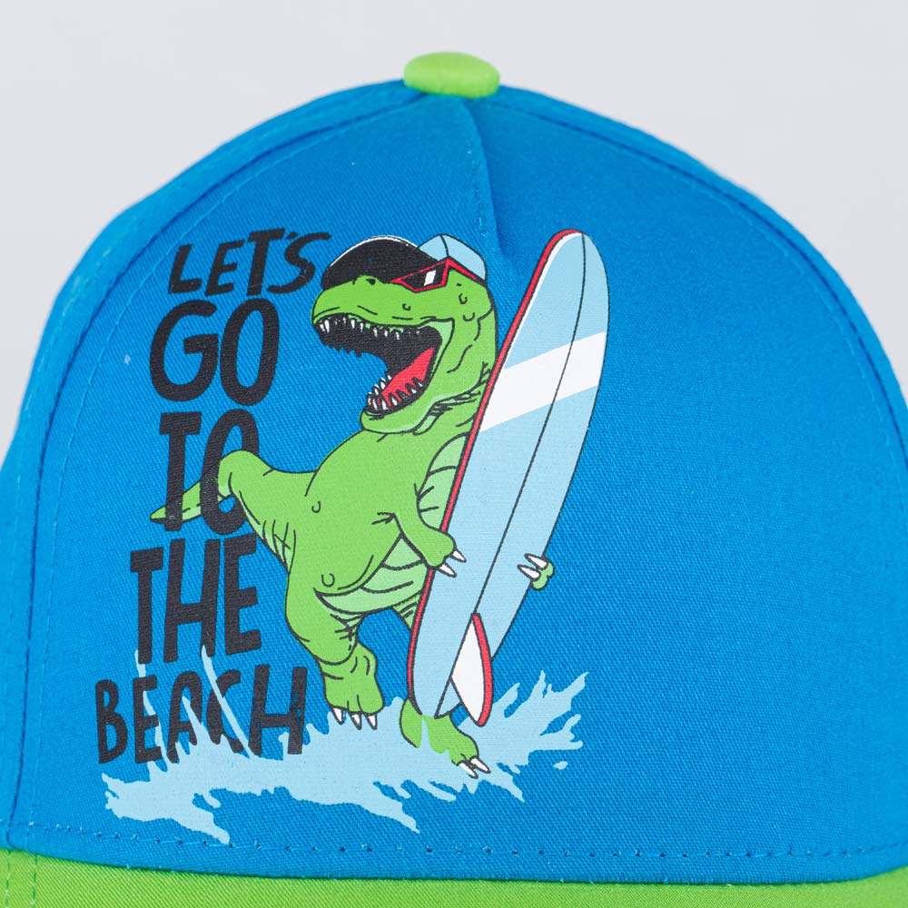 07711766-40 Кепка-бейсболка для мальчика Дино синий-зеленый, все фото 3