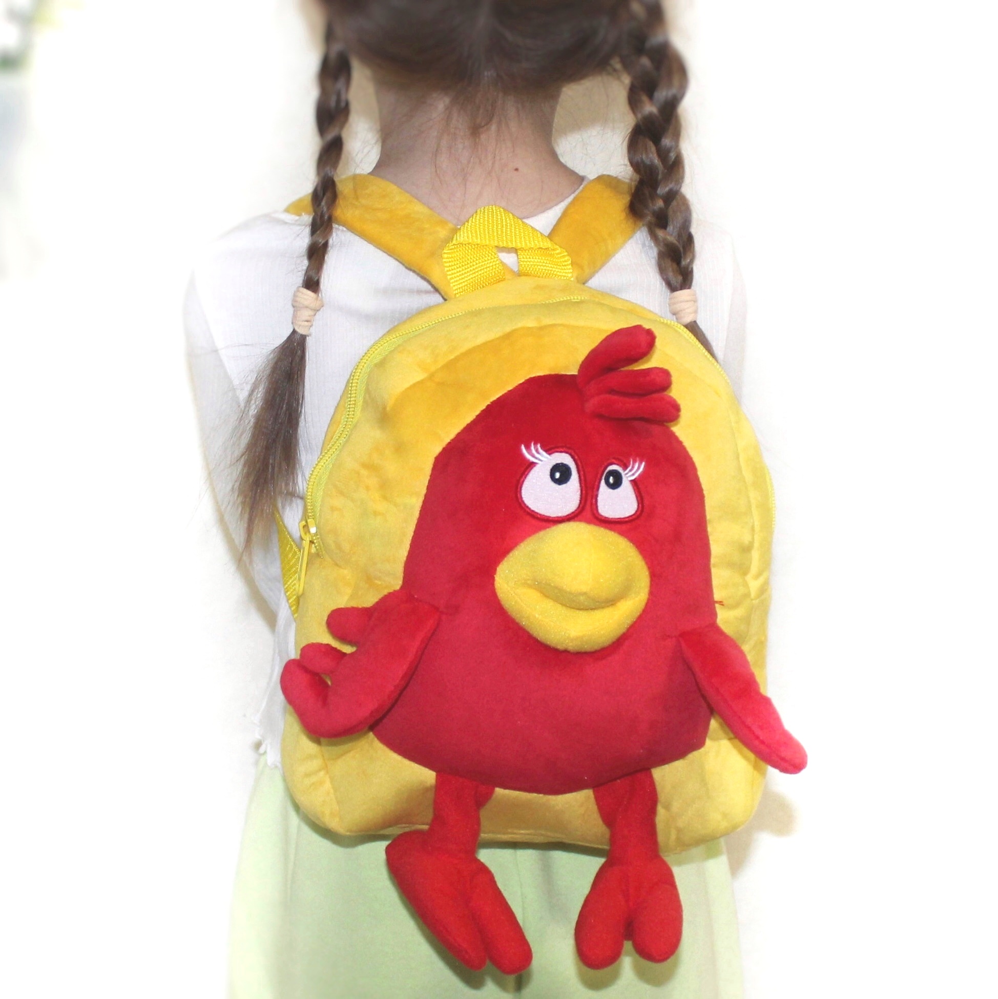 02003066-00 Плюшевый рюкзак Птичка Красный, все фото 4