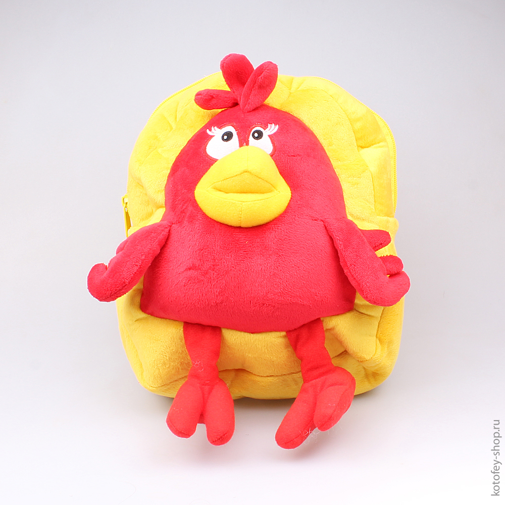 02003066-00 Плюшевый рюкзак Птичка Красный, все фото 2