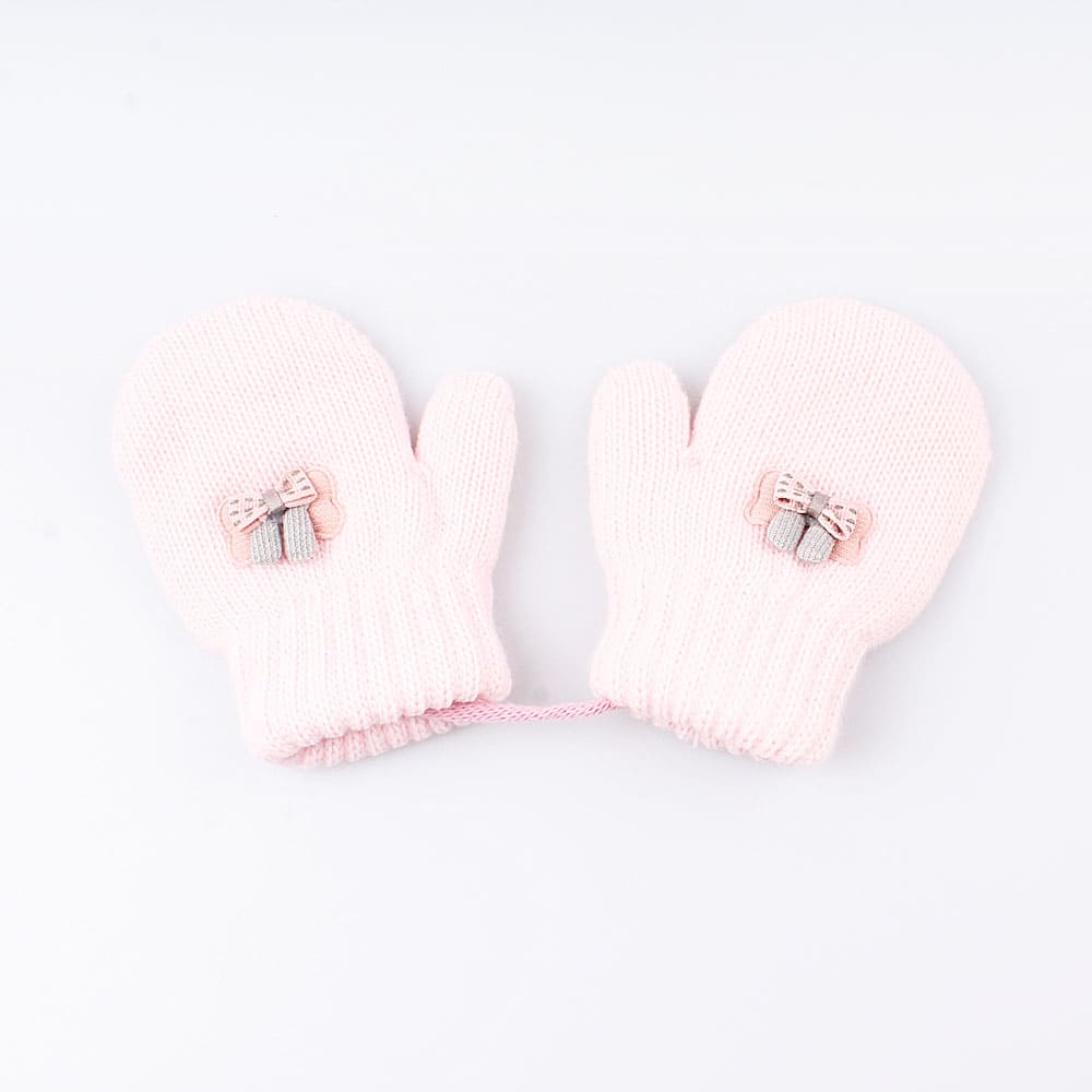 07821154-40 Варежки детские двухслойные св.розовые, все фото 1