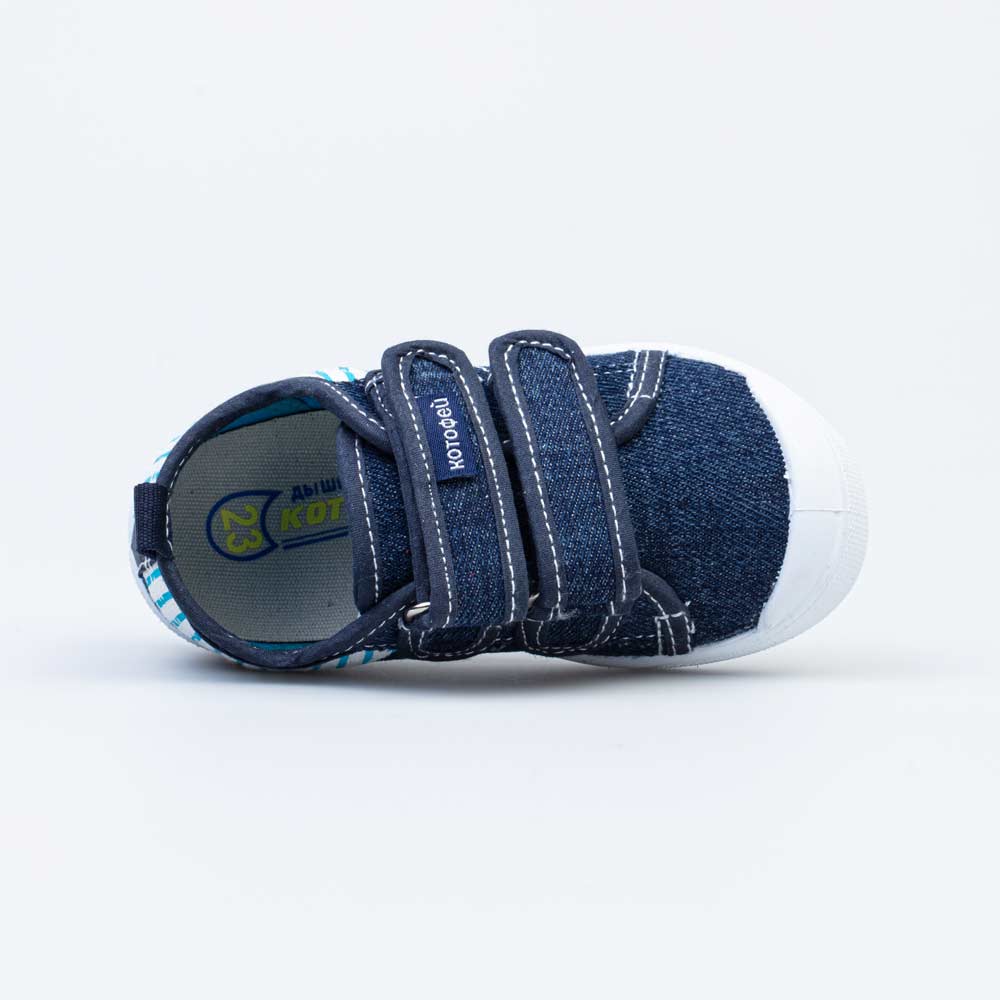 331187-11 Хлопковые кеды для мальчика Джинс, все фото 4