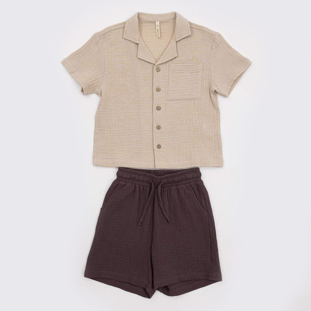 07764093-42 Летний костюм рубашка + шорты для мальчика, все фото 1