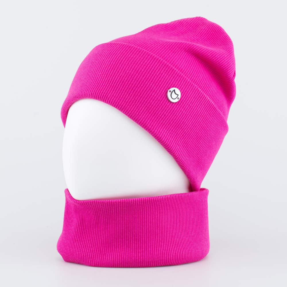 07811637-40 Хлопковая шапка и снуд в рубчик Малиновый, все фото 1