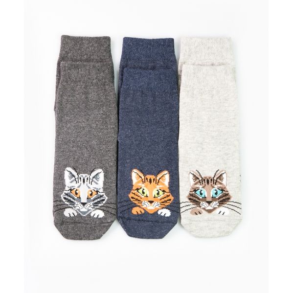 07842250-24 Носки детские хлопковые котики (3 пары) цветные, все фото 1