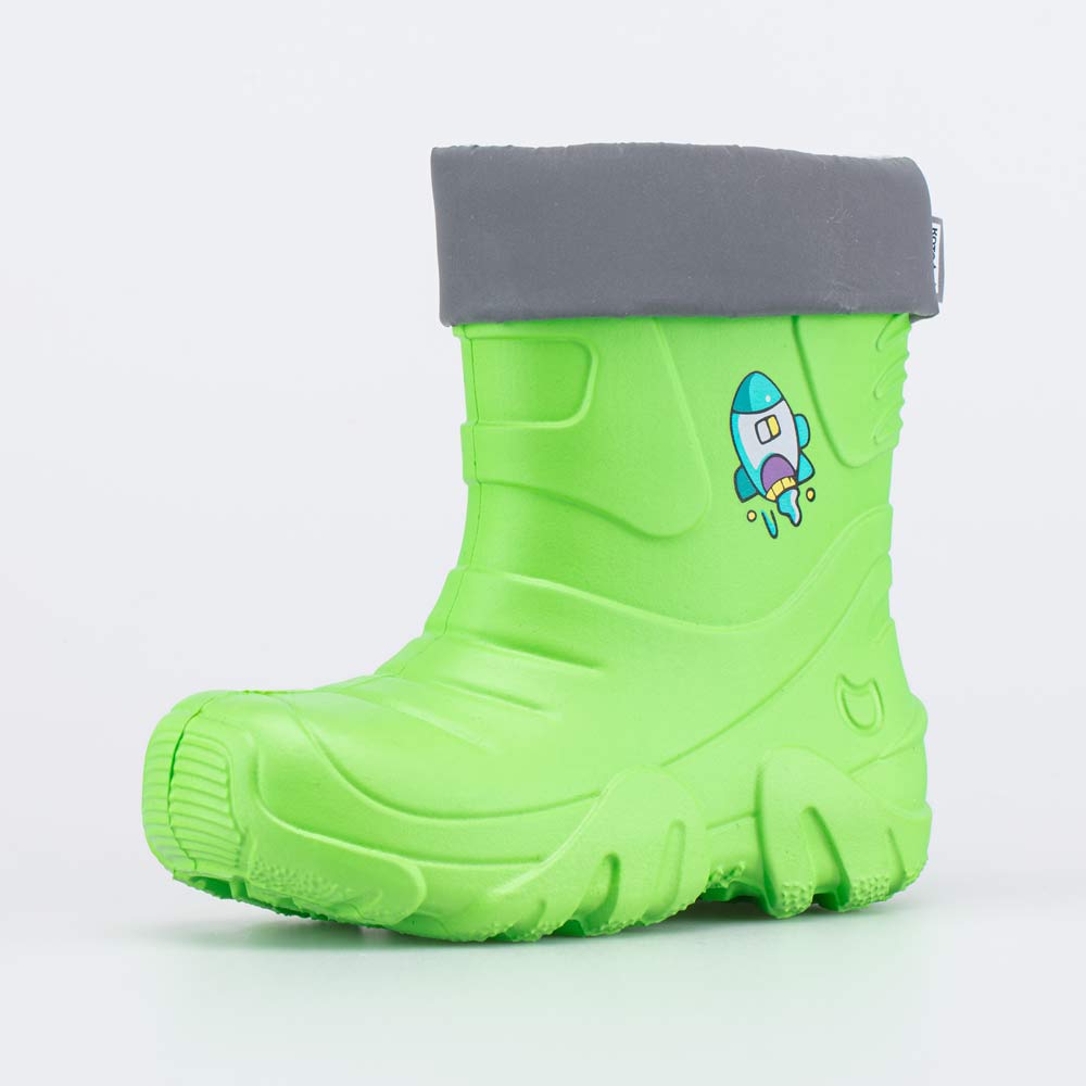 165059-14 Сапоги из ЭВА утепленные Ракета салатовый, все фото 1