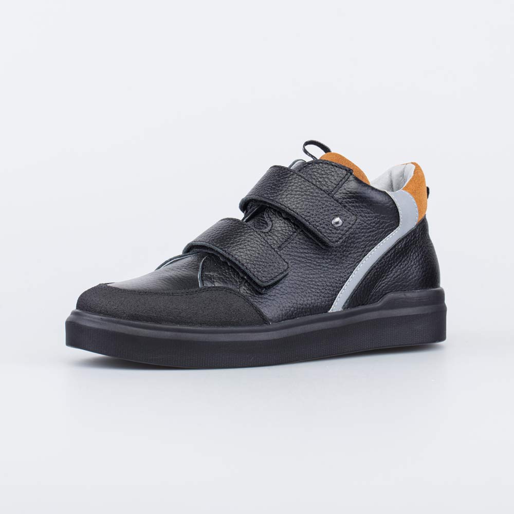 752230-21 Кожаные ботинки на липучках , все фото 1