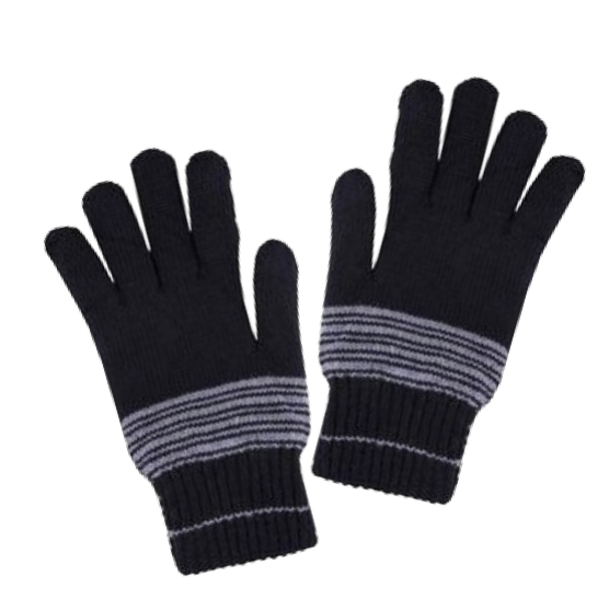 07721177-40 Перчатки детские однослойные черные, все фото 1