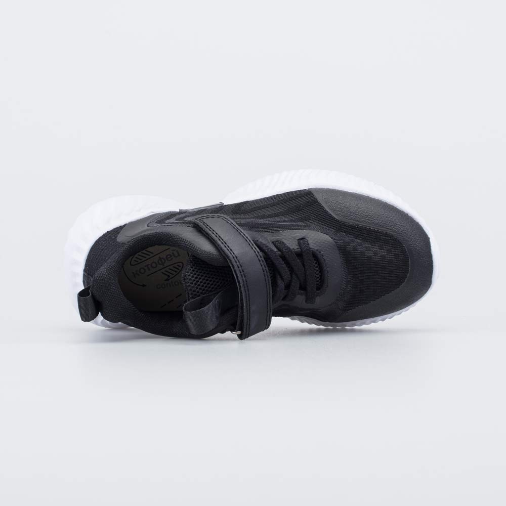 644410-13 Черные кроссовки на белой подошве , все фото 5