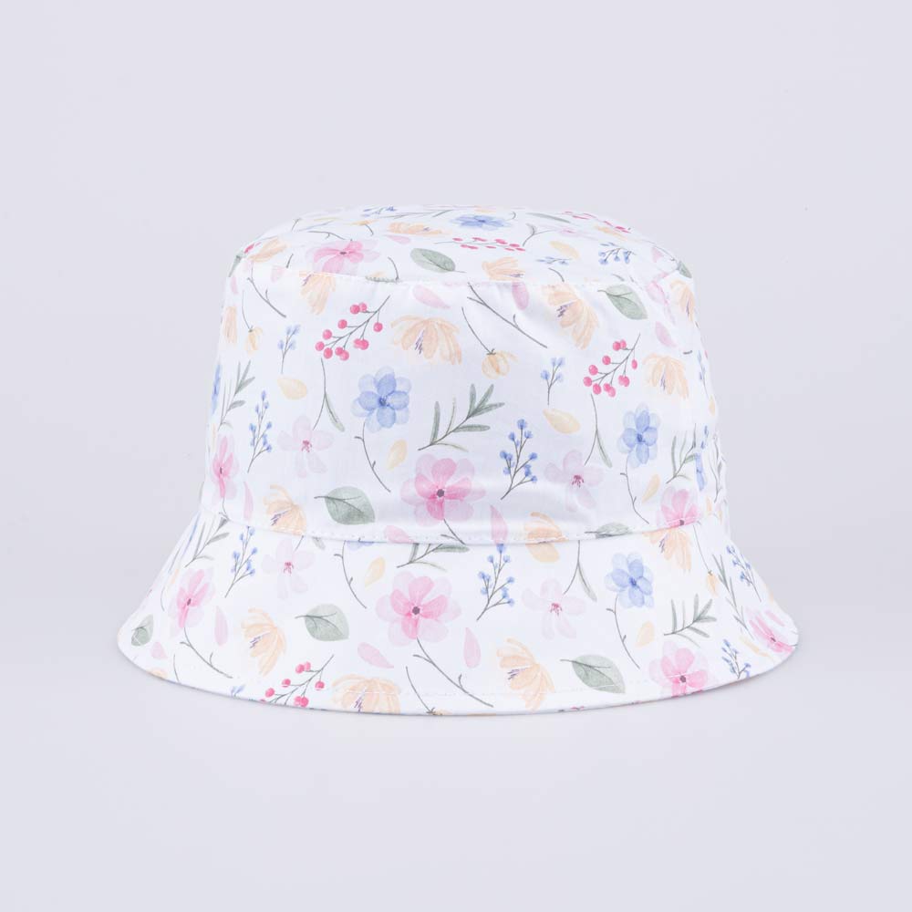 07810018-40 Белая панама для девочки Полевые цветы, все фото 1