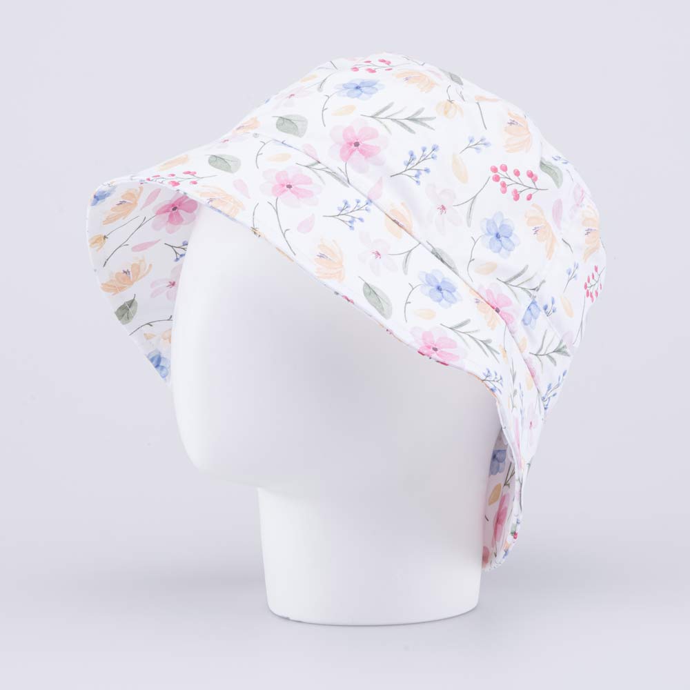 07810018-40 Белая панама для девочки Полевые цветы, все фото 2