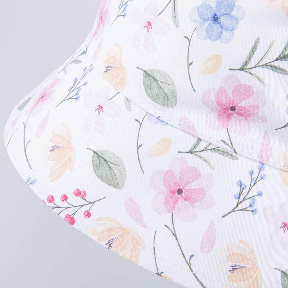 07810018-40 Белая панама для девочки Полевые цветы, все фото 5