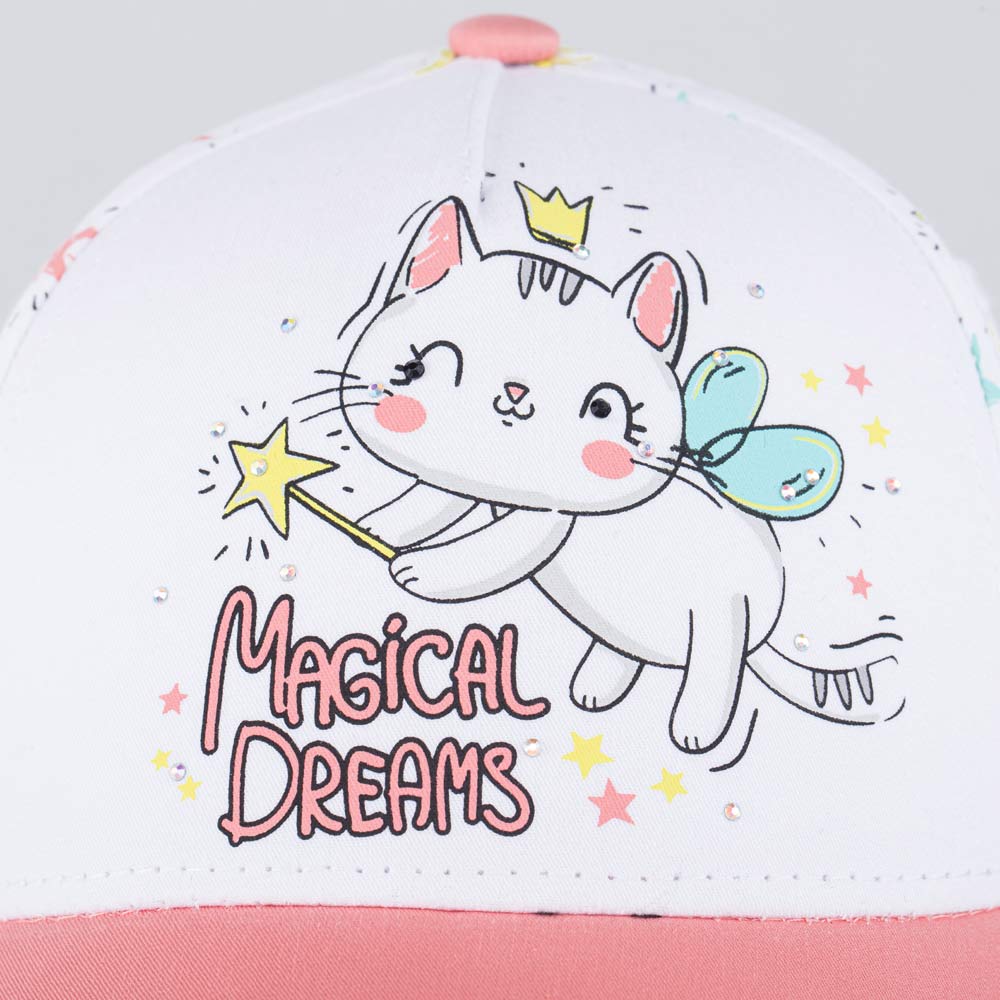 07811742-40 Кепка-бейсболка для девочки белая, все фото 3