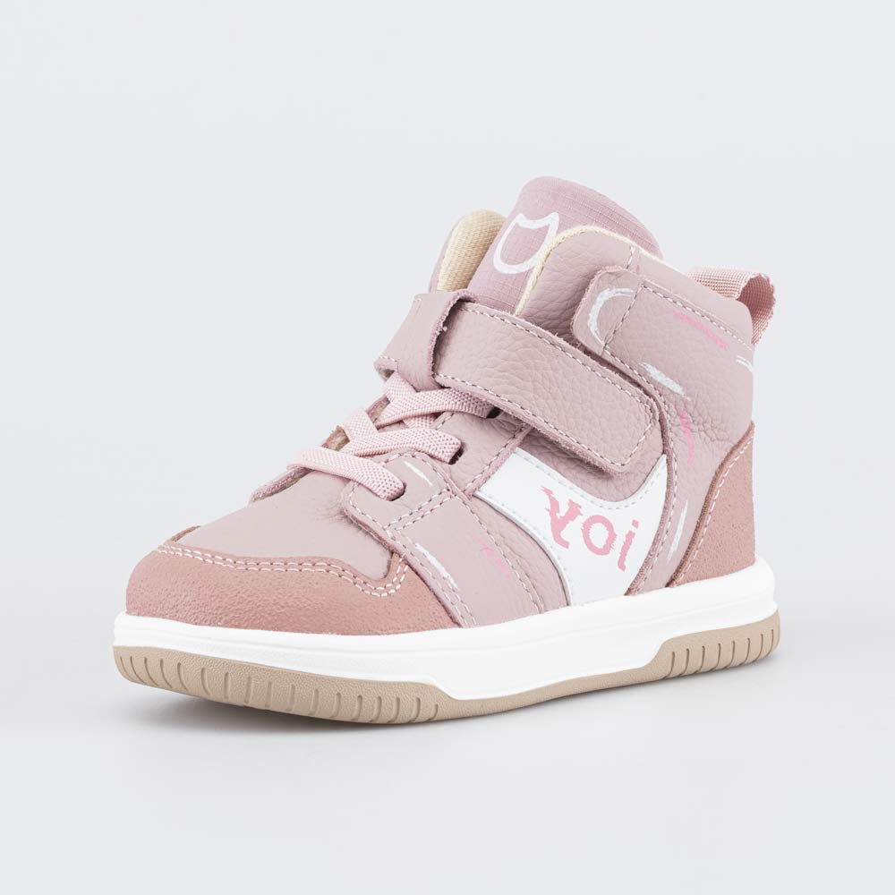 152405-13 Кожаные ботинки-кеды Розовый маршмэллоу, все фото 1