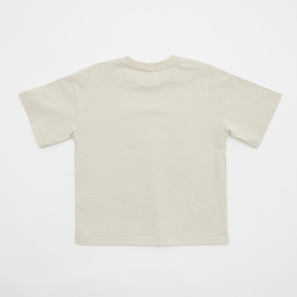 07802086-60 Бежевая футболка с принтом для девочки, все фото 2