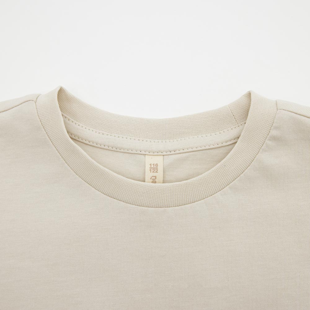 07802086-60 Бежевая футболка с принтом для девочки, все фото 3