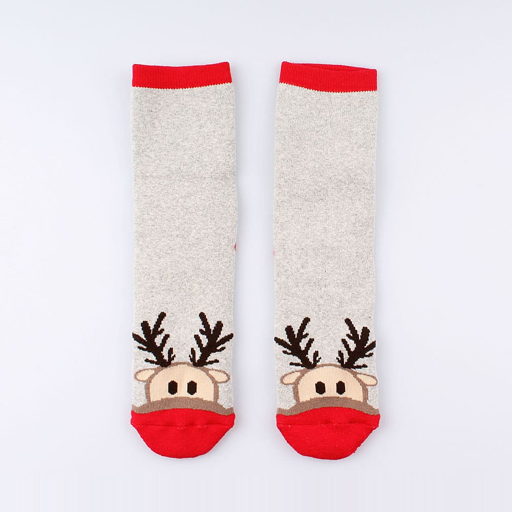 07842319-20 Носки женские махровые олени, светло-серый, все фото 1