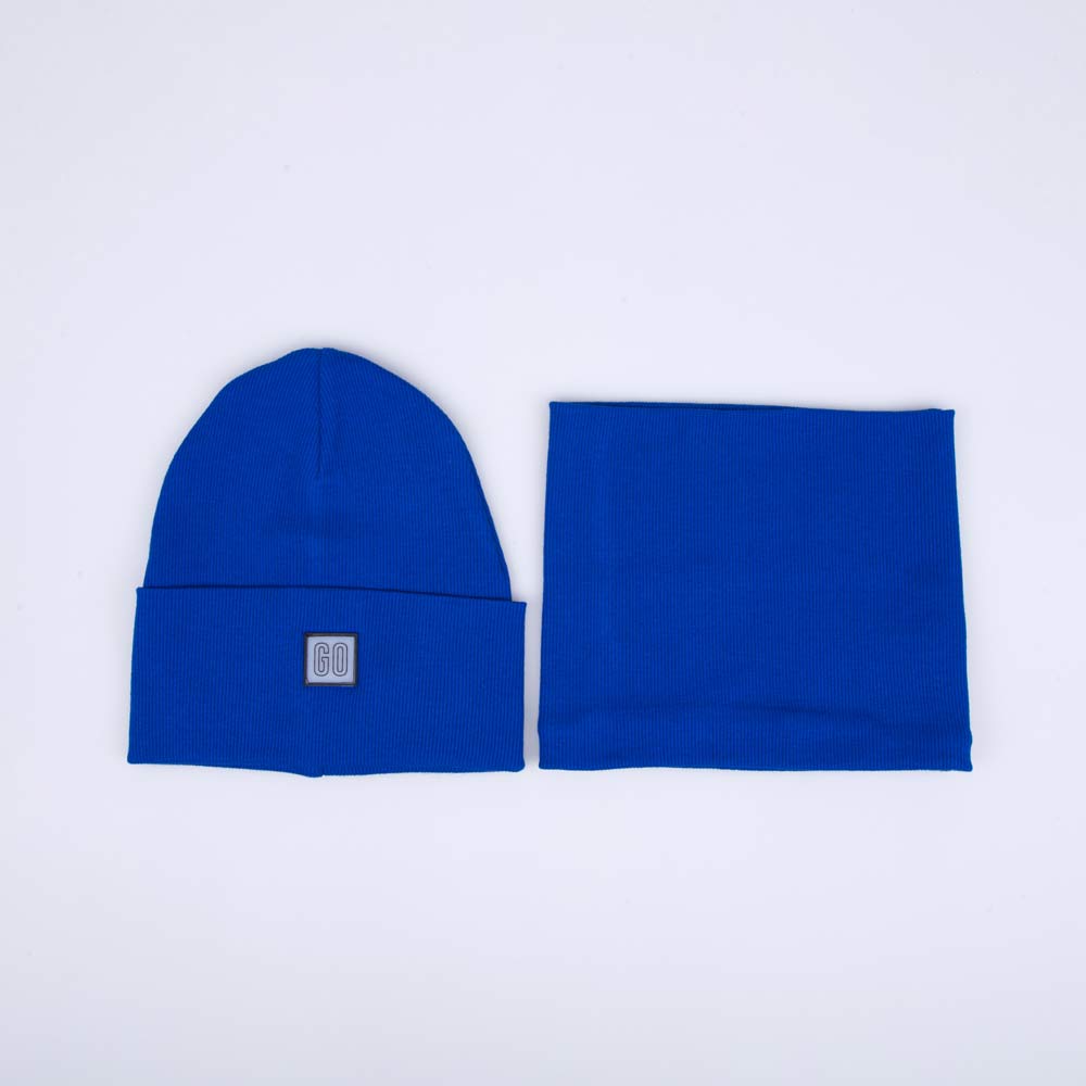 07711910-41 Комплект шапка+снуд для мальчика синий, все фото 2