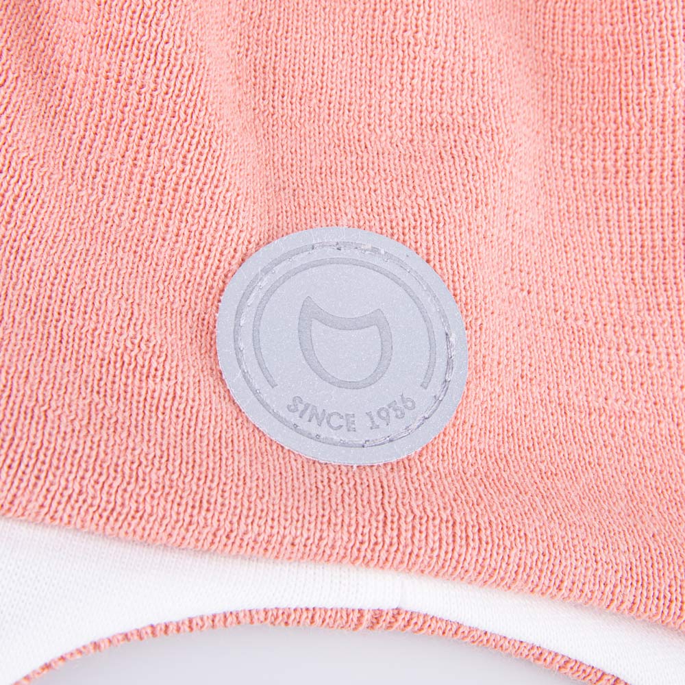 07811391-41 Шерстяная шапка на завязках Персиковый, все фото 3