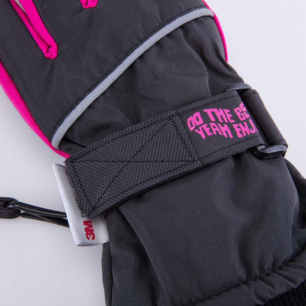 07822248-40 Перчатки с тинсулейт черно-розовый, все фото 4