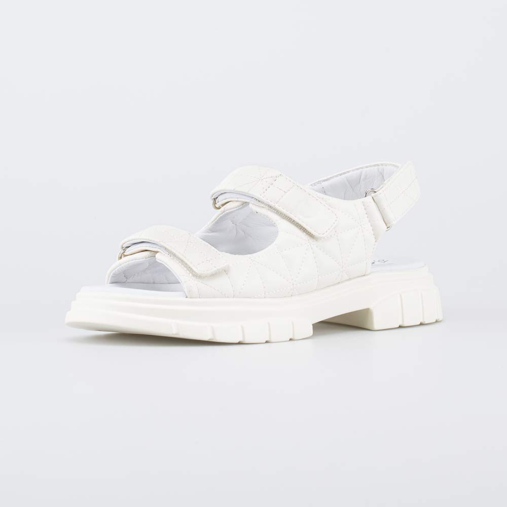 723031-22 Бежевые сандалии на липучках для девочки-подростка, все фото 1