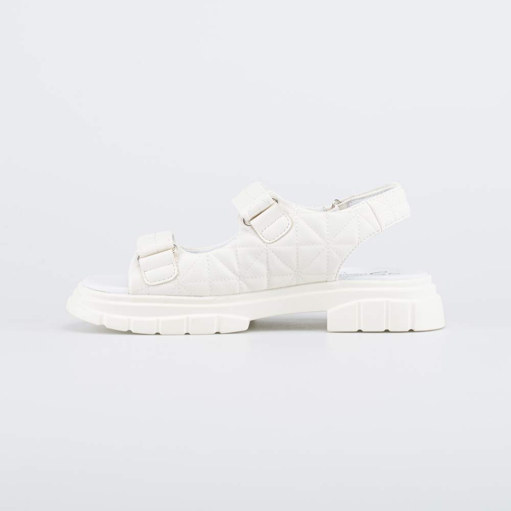 723031-22 Бежевые сандалии на липучках для девочки-подростка, все фото 2