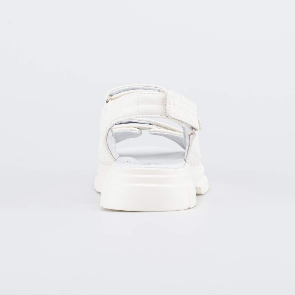 723031-22 Бежевые сандалии на липучках для девочки-подростка, все фото 5