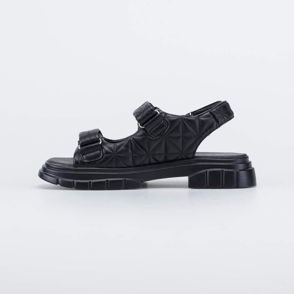 723031-23 Черные сандалии на липучках для девочки-подростка, все фото 2