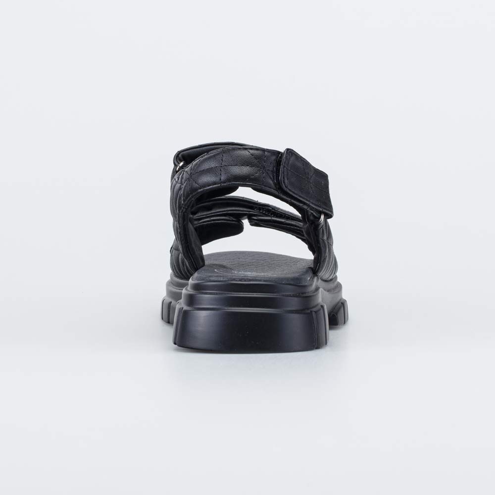 723031-23 Черные сандалии на липучках для девочки-подростка, все фото 5