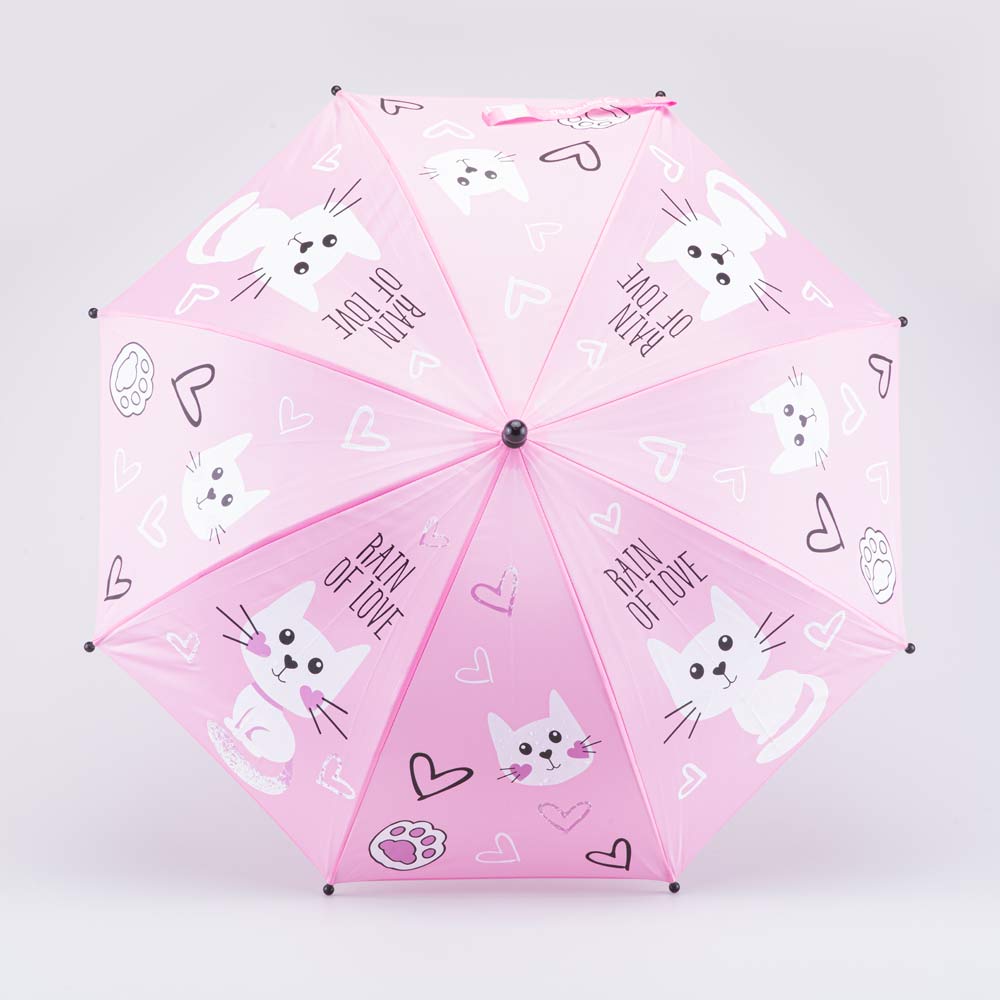 03807193-40 Зонт-трость Милые котики розовый, все фото 2